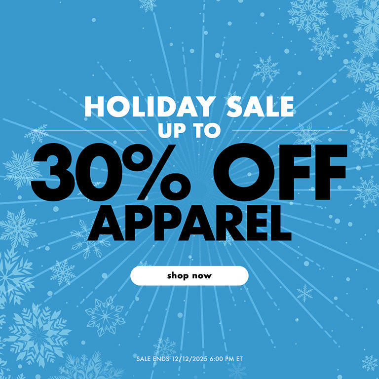 30% Off Apparel! Media and Some Exclusions Apply. Sale Ends 12/12/2025 6:00 PM ET.